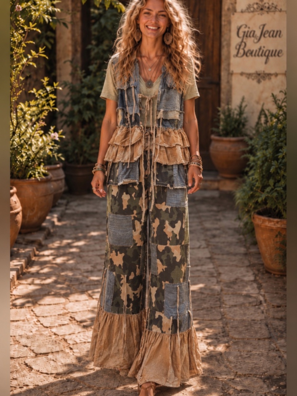 ❤️ A RARE BIRD “ CAMO TOUGH “ A RARE BIRD HAND MADE CAMO PANT 72